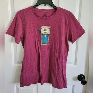 Life Is Good Red Gas Pump Ride Your Bike Tshirt Size Medium